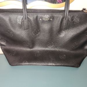Kate Spade Black Glitter Dot Handbag